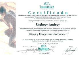 Сертификат о прохождении обучающего курса «Микростарение кожи лица»